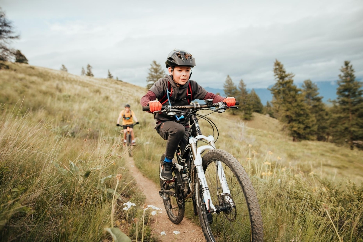 Child riding at Eager Hill