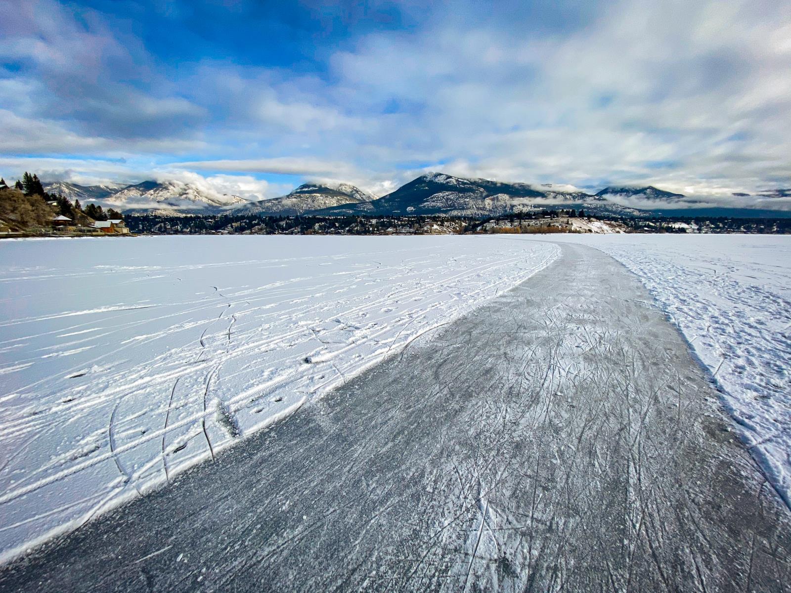 Skating on frozen lakes