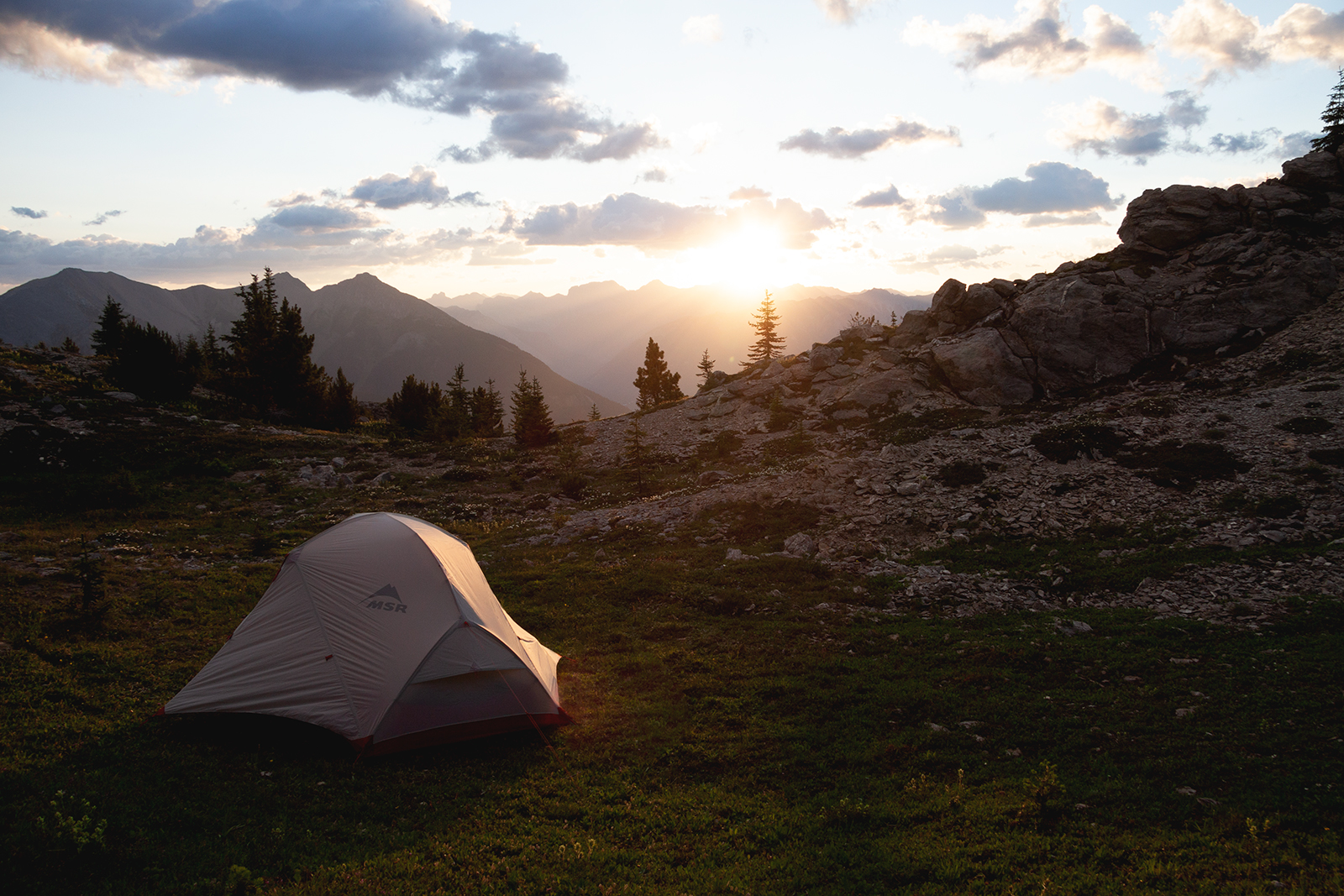 Camping in the wild